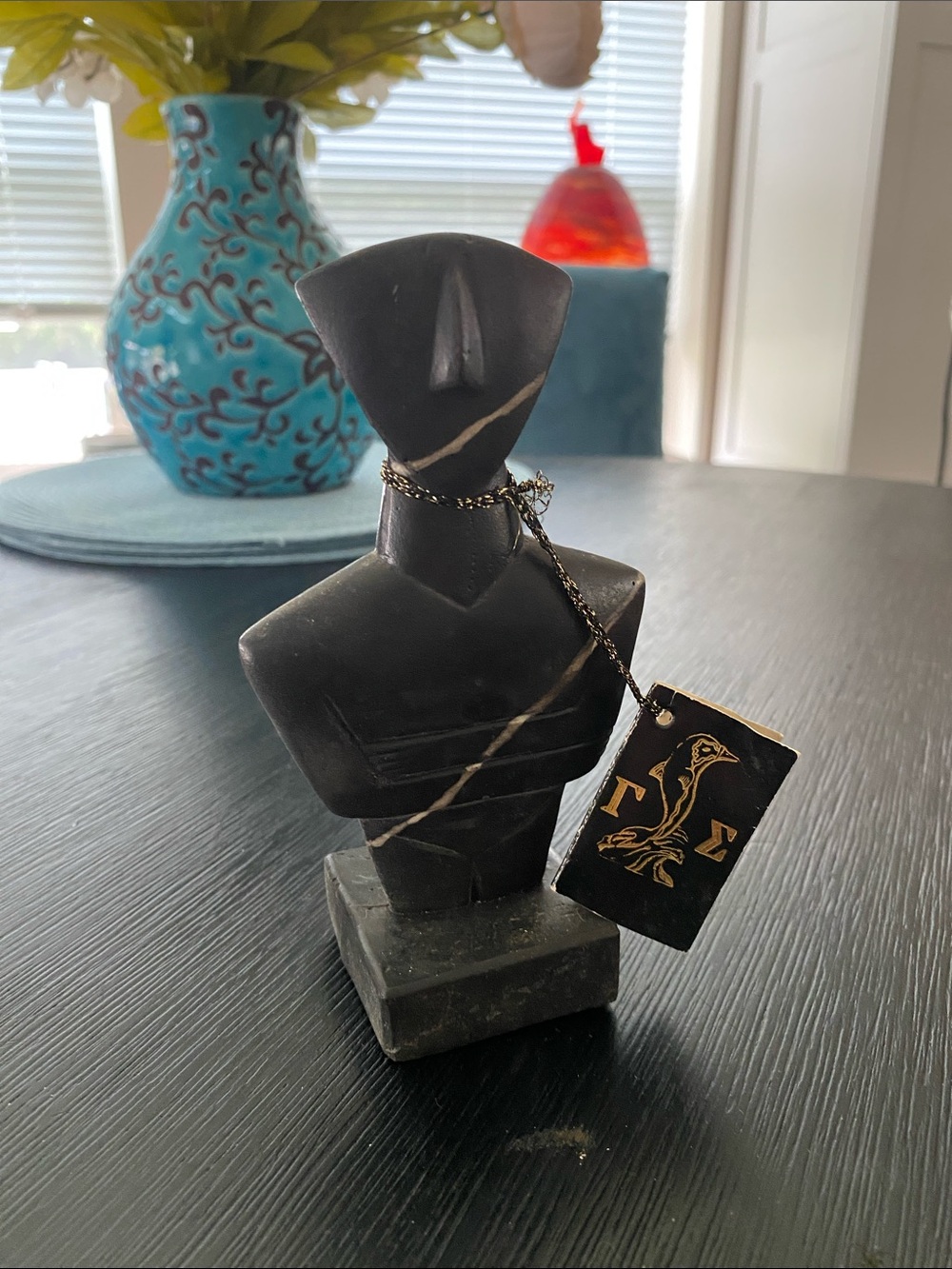 Handmade Museum Replica of a Minimalist Cycladic Idol Bust